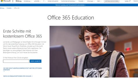 Kostenloses Microsoft Office 365 für Schulen und Schüler.